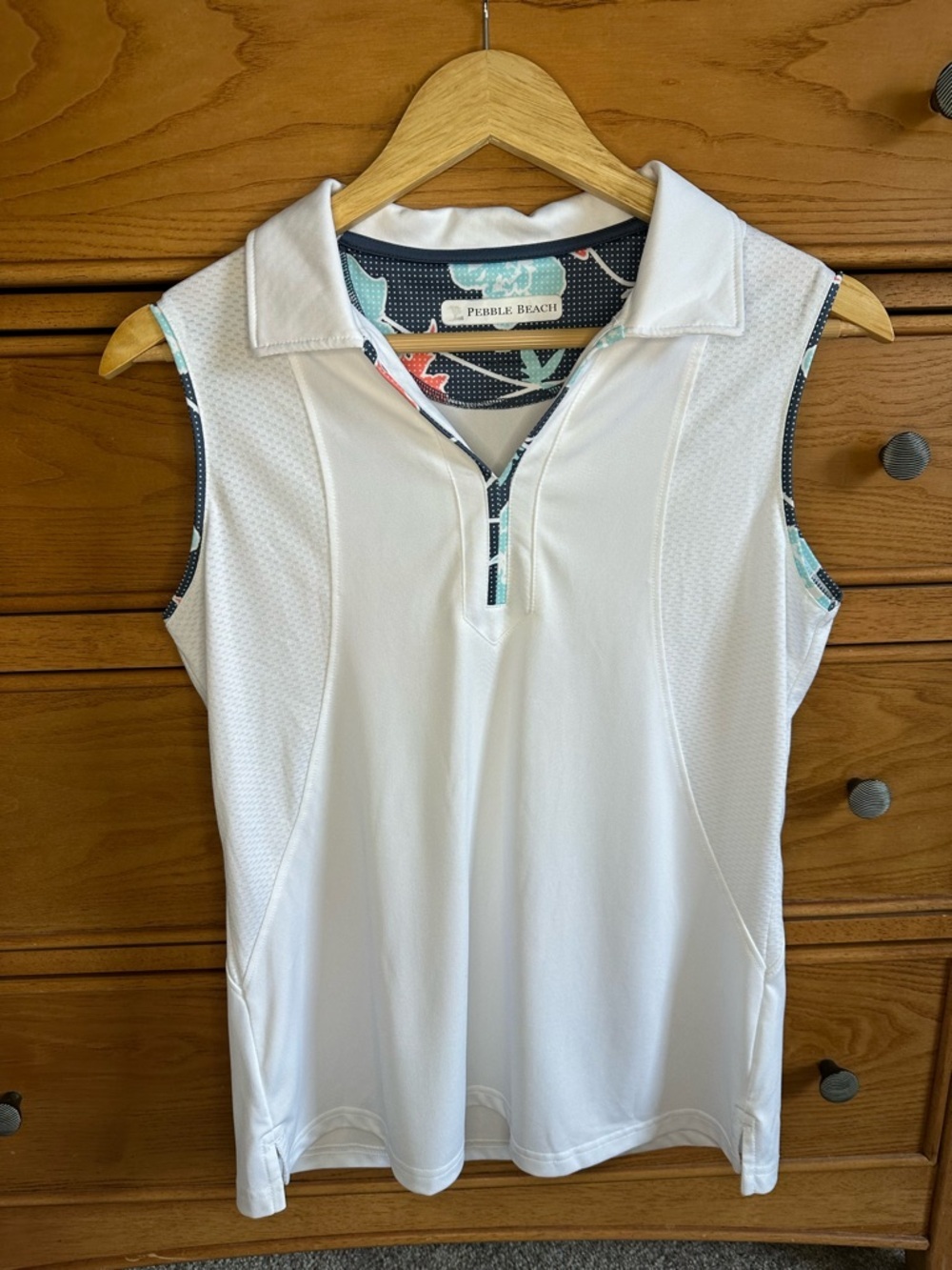 Pebble Beach Performance Women Golf‎ Sleeveless Polo L Athleisure Country Club